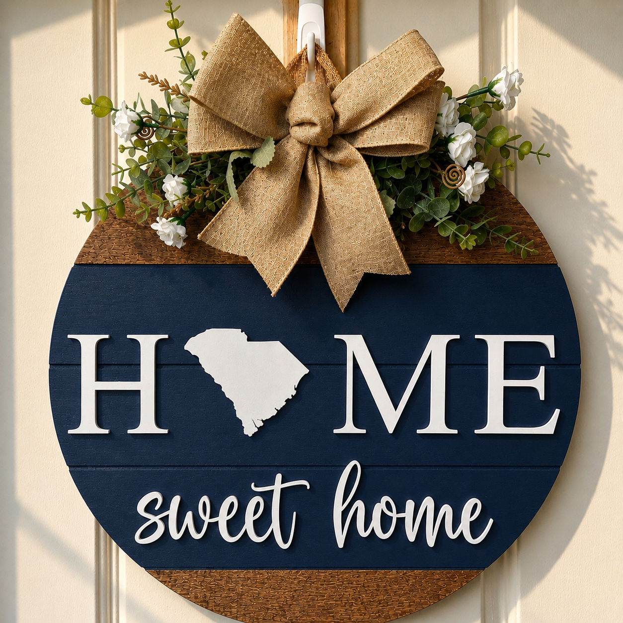 Door Sign - Custom State Home Sweet Home