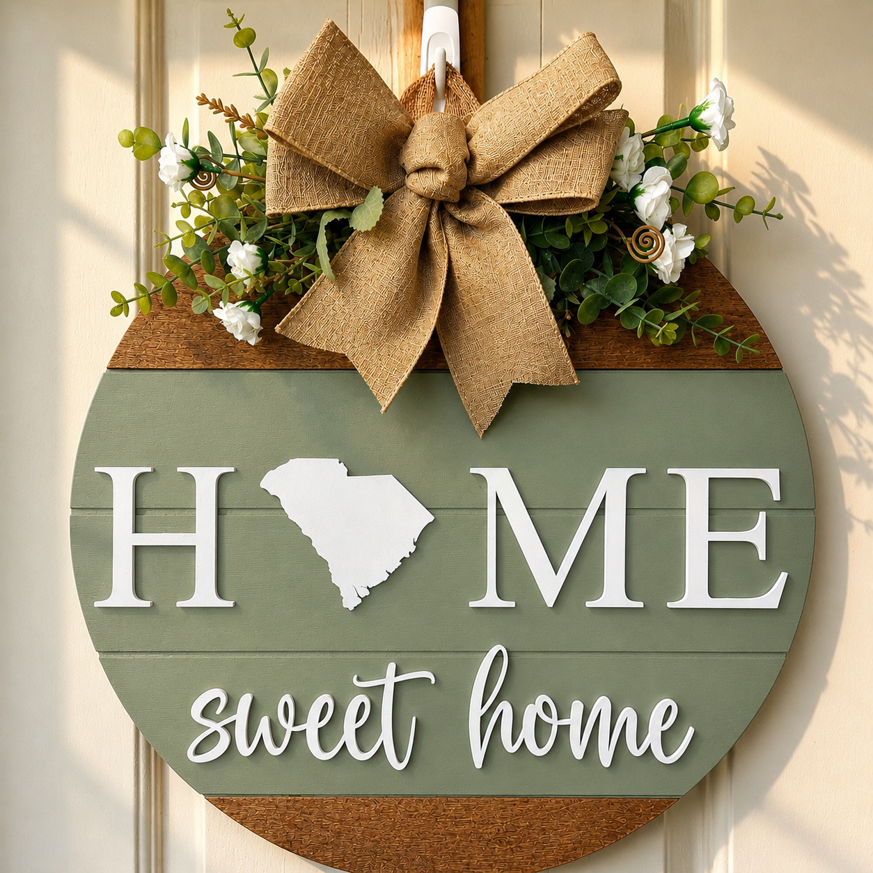 Door Sign - Custom State Home Sweet Home