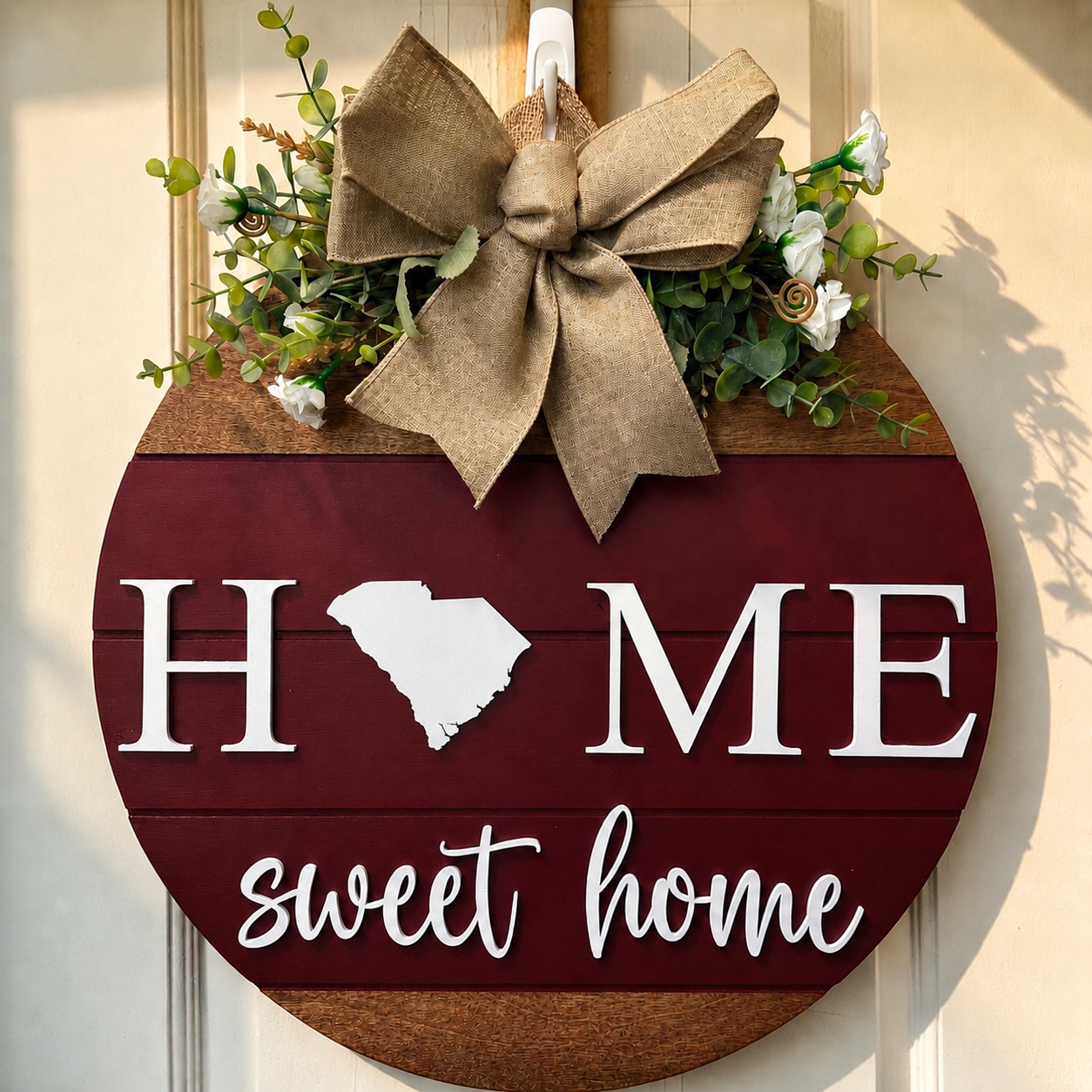 Door Sign - Custom State Home Sweet Home