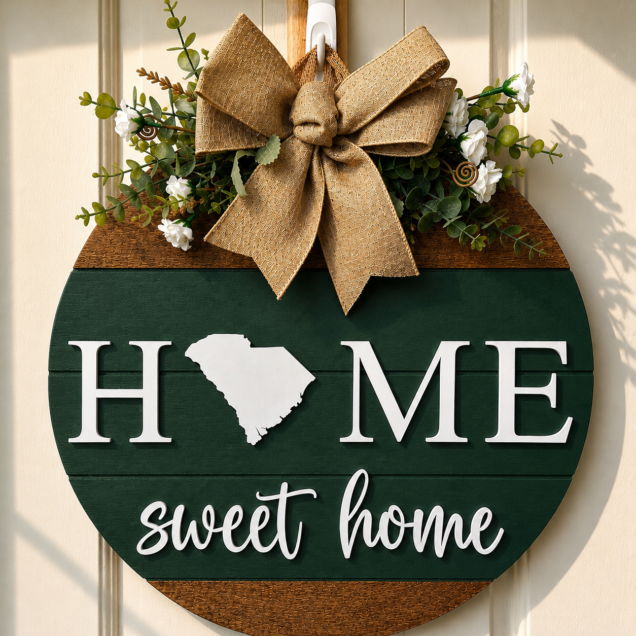 Door Sign - Custom State Home Sweet Home
