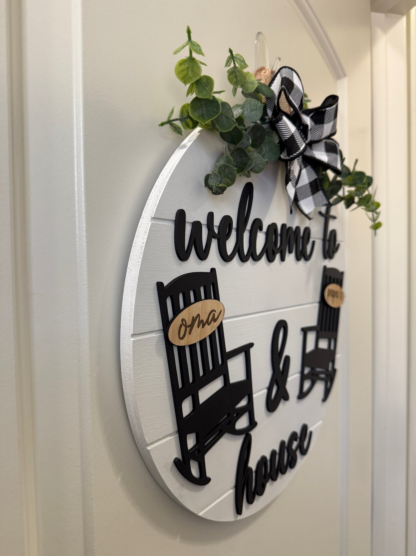 Door Sign - Personalized - Welcome Rocking Chairs