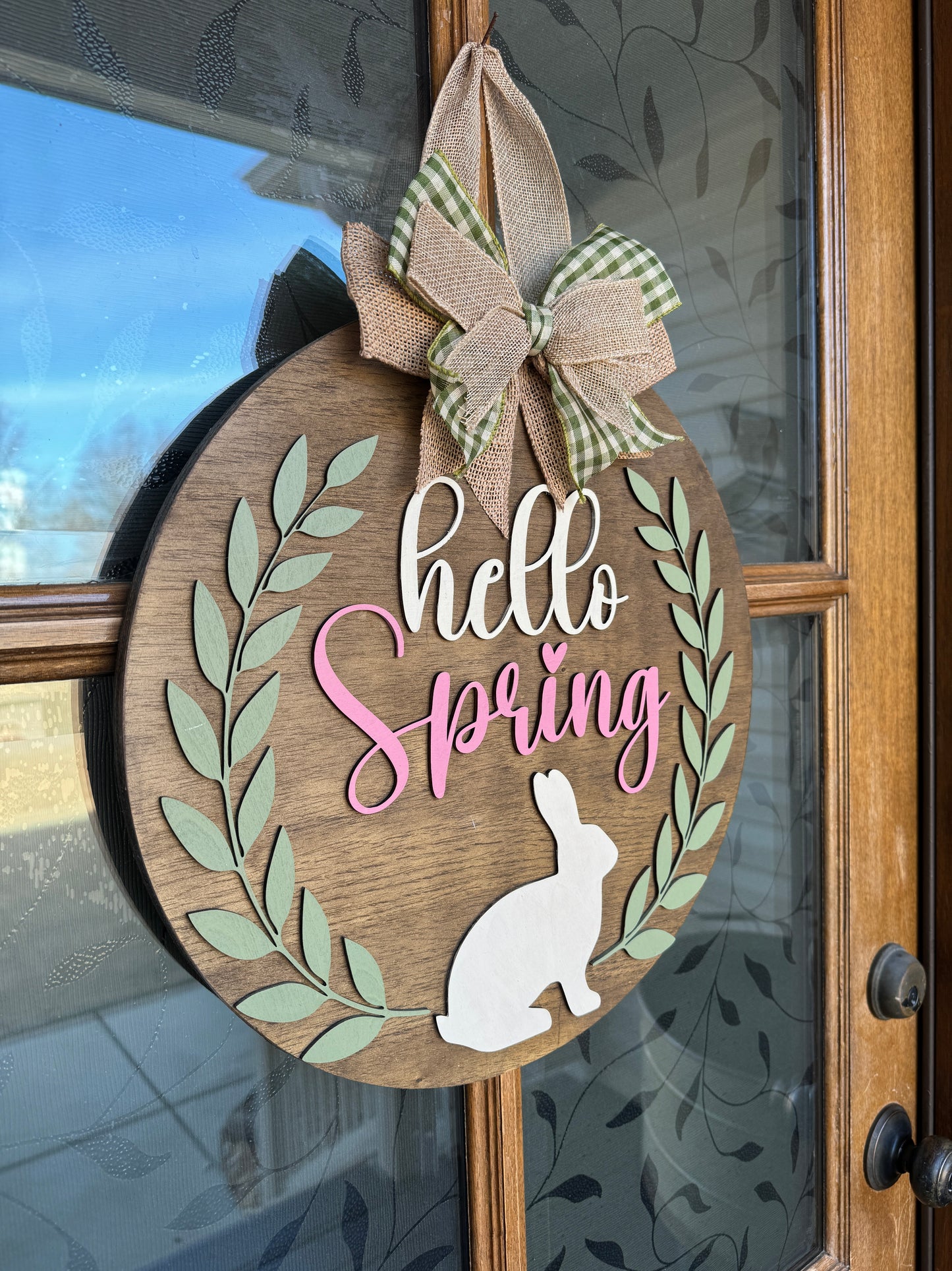 Door Hanger - Hello Spring - Bunny