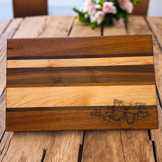 Butterfly & Blooms - Cutting Board