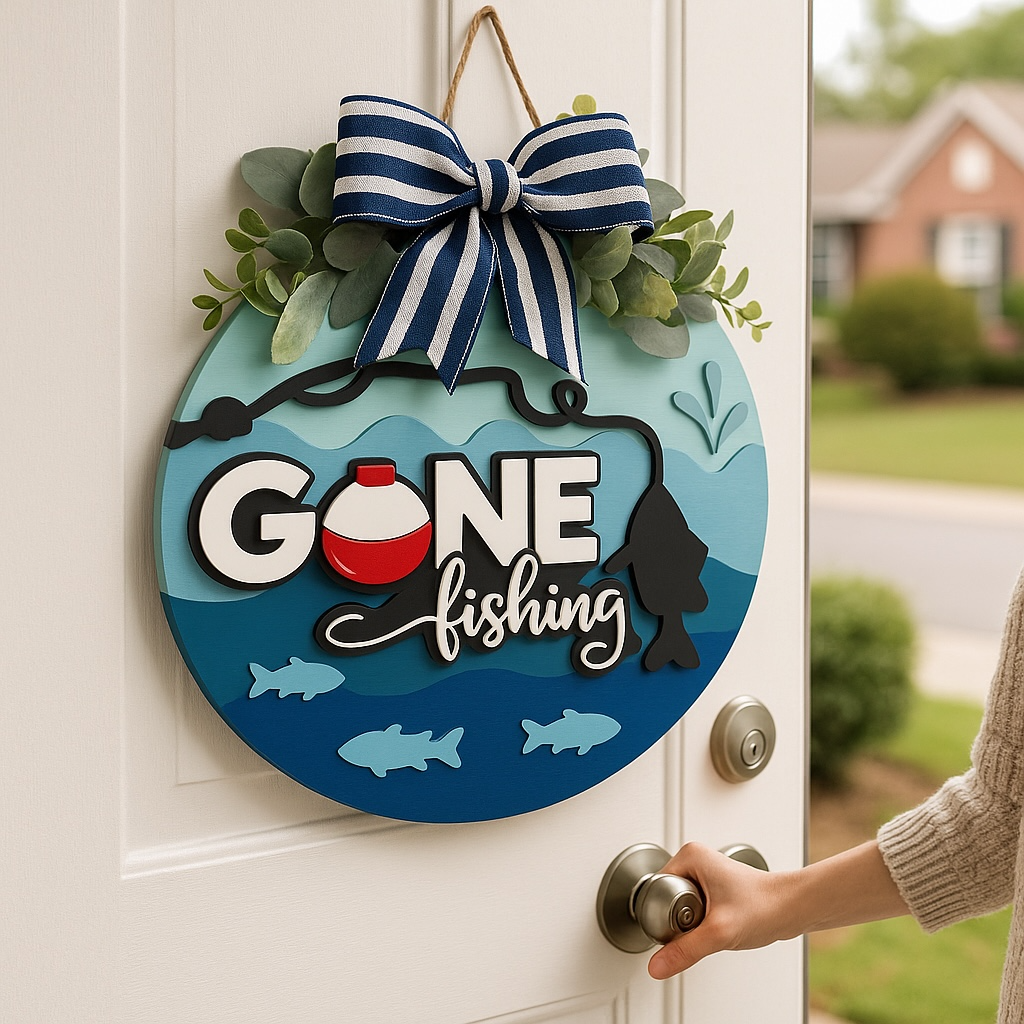 Door Hanger - Gone Fishing