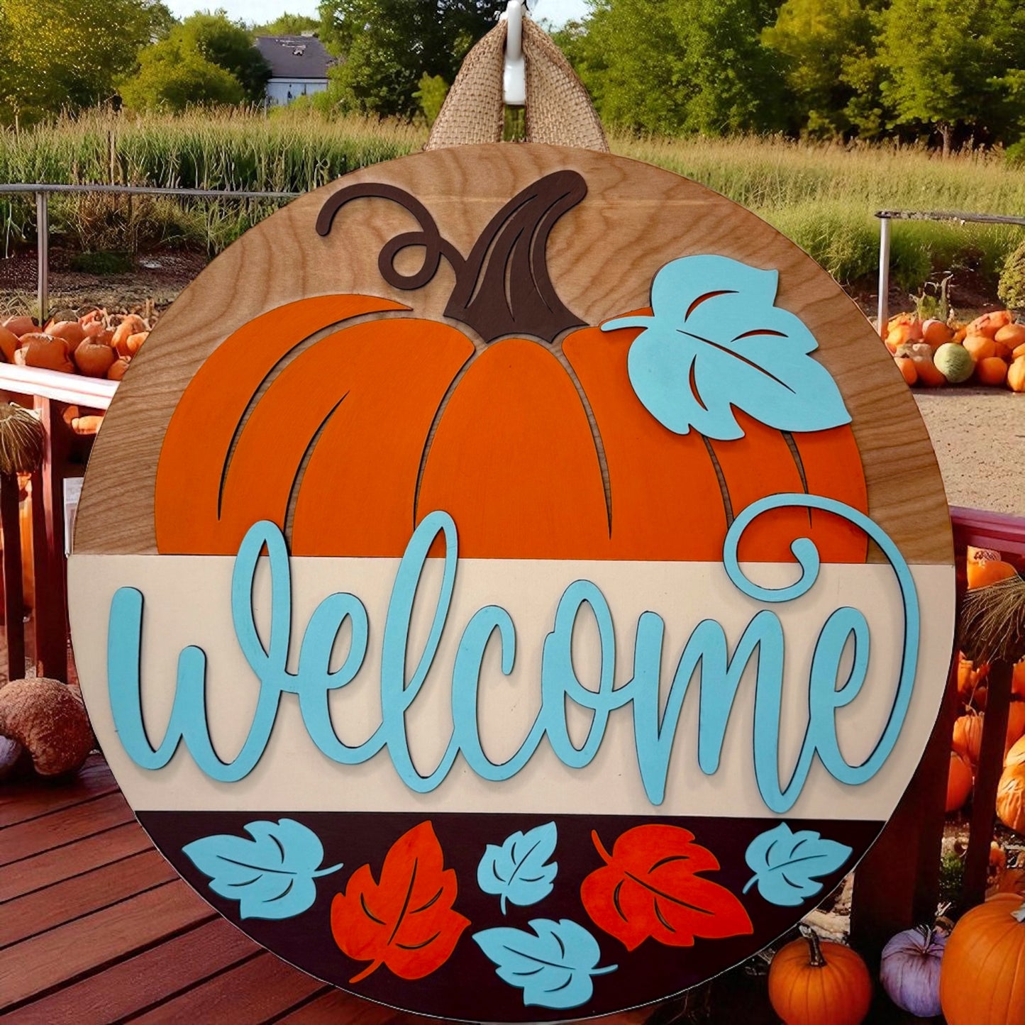 Door Hanger - Welcome Fall Pumpkin