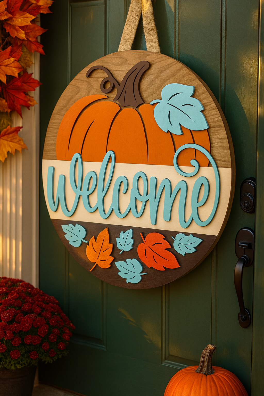 Door Hanger - Welcome Fall Pumpkin