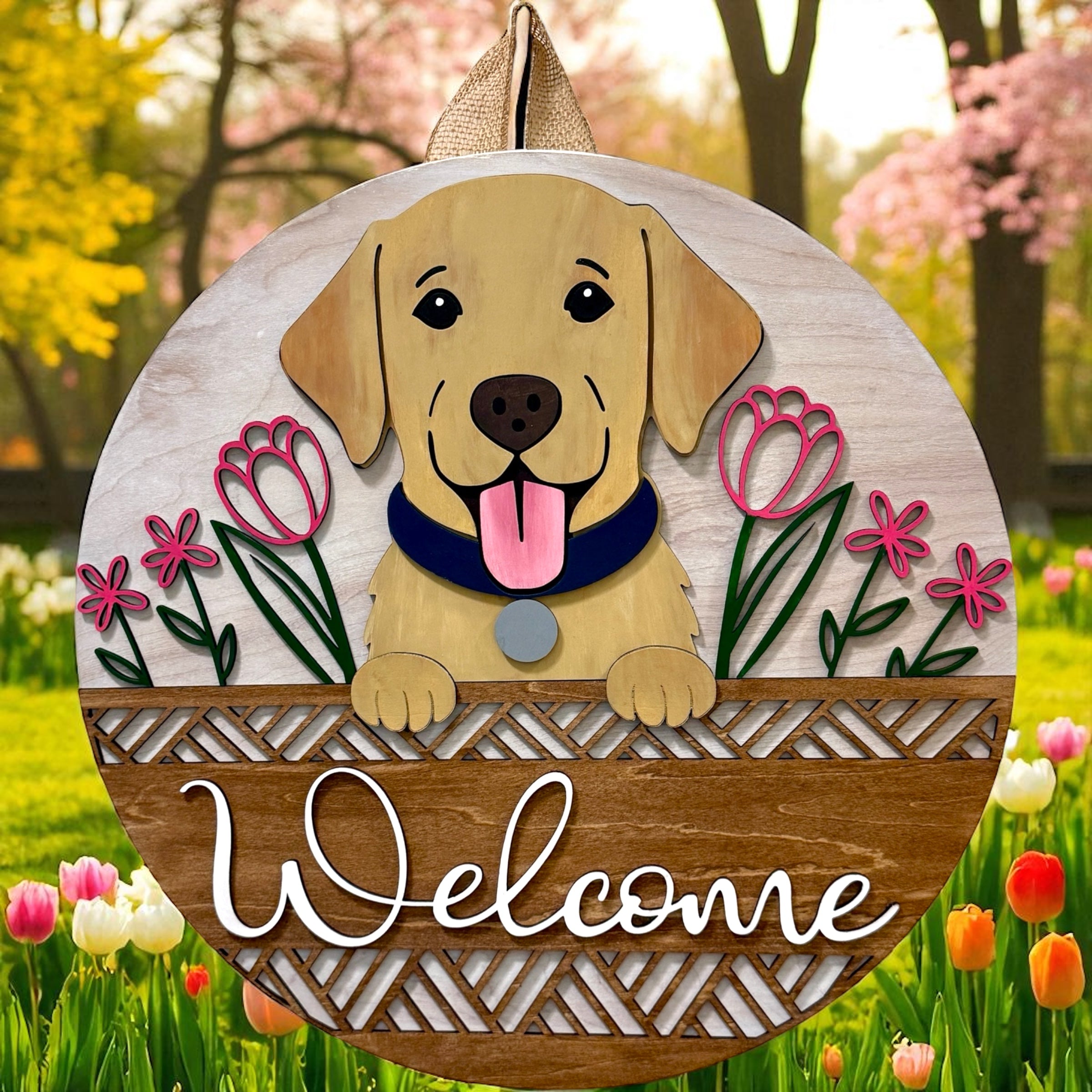 Yellow Lab Sign Door Sign - Labrador Retriever (yellow) – Covered Bridge Workshop