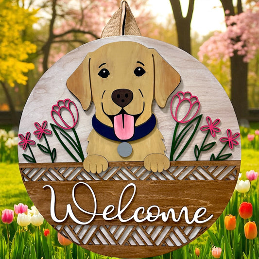 Door Sign - Labrador Retriever (yellow)
