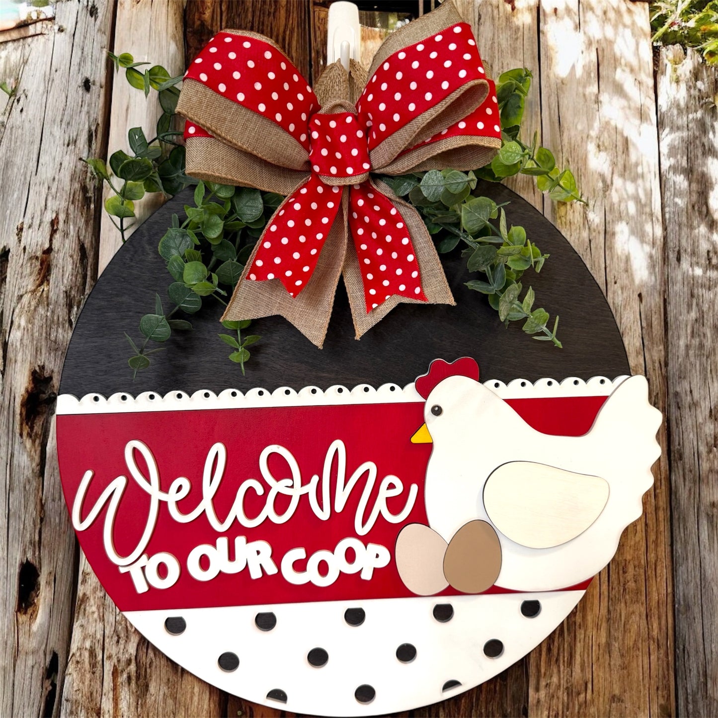 Door Hanger - Welcome to Our Coop