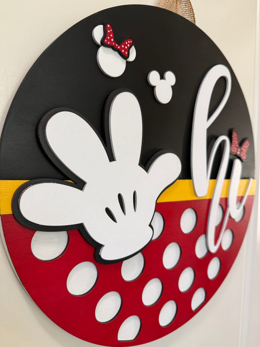 Door Hanger - Hi Mickey