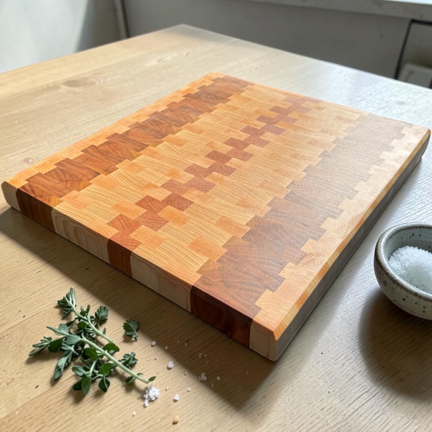 Wooden Cutting Board with firefly design by Covered Bridge Workshop, smooth surface and natural wood finish.