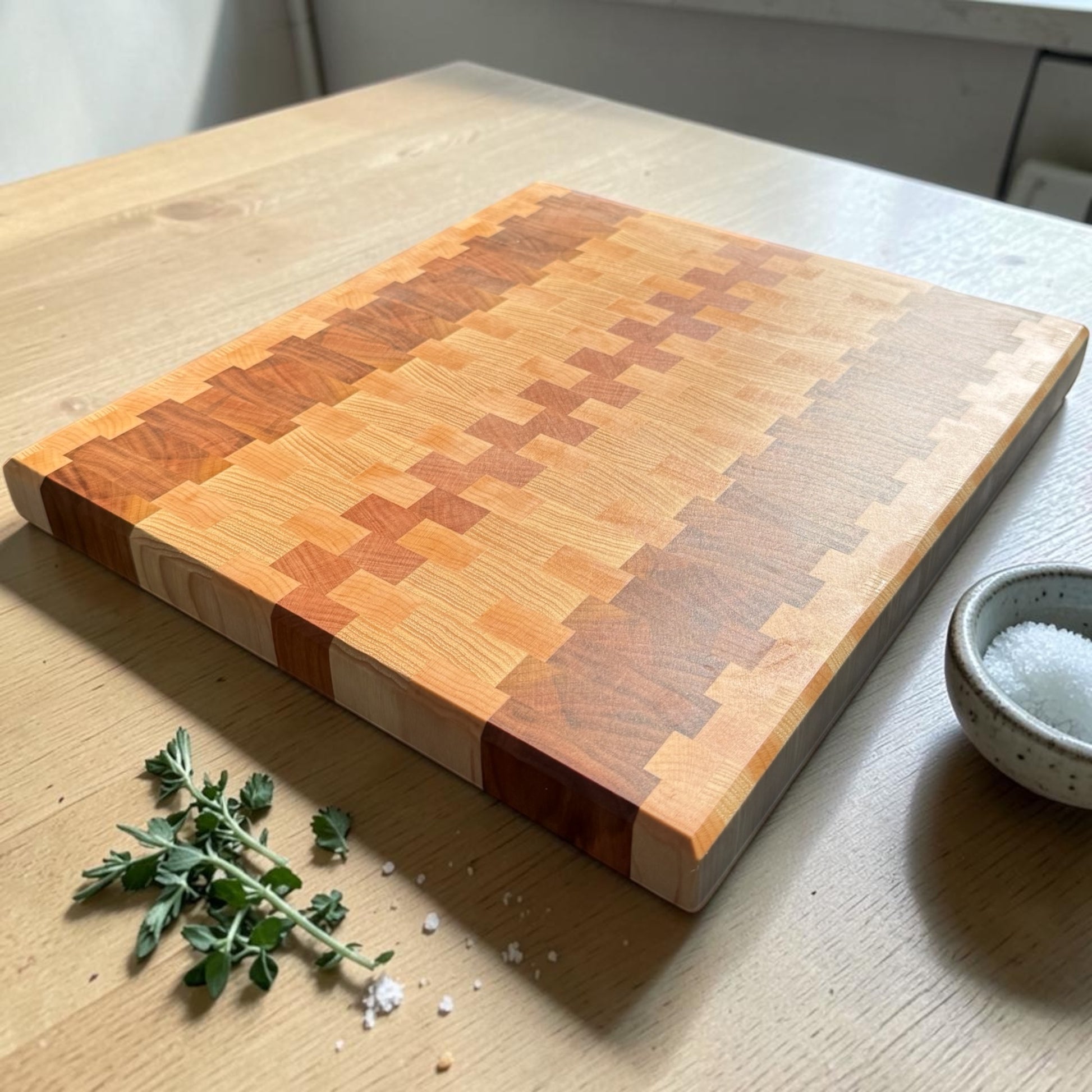 Wooden Cutting Board with firefly design by Covered Bridge Workshop, smooth surface and natural wood finish.