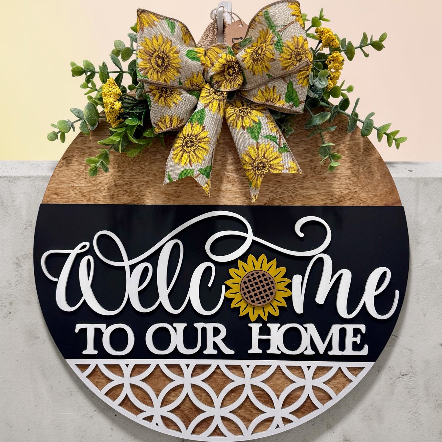 Door Hanger - Welcome Home Sunflower