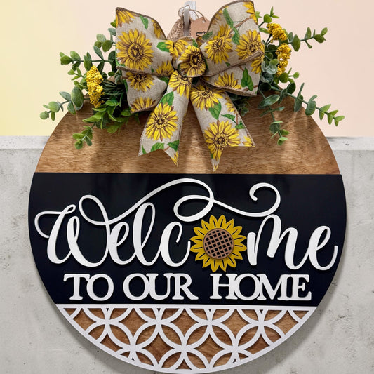 Door Hanger - Welcome Home Sunflower