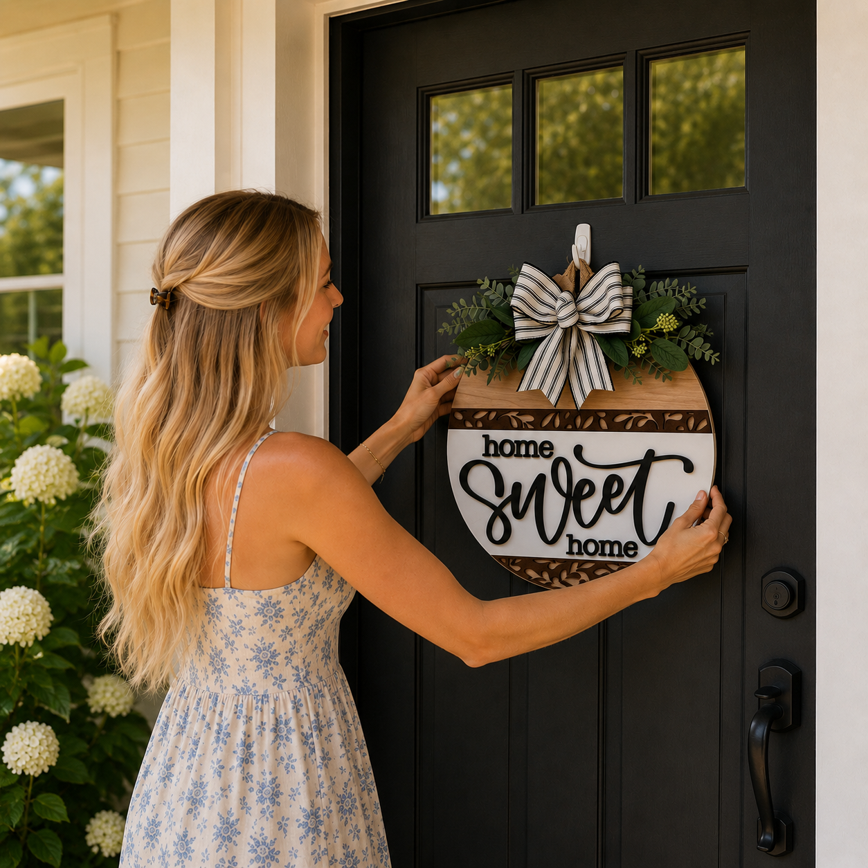 Door Hanger - Modern Farmhouse Sweet Home