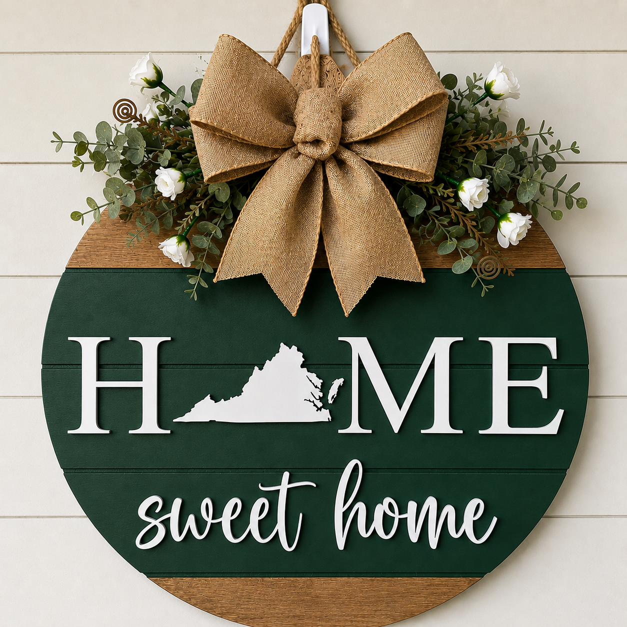 Door Sign - Custom State Home Sweet Home