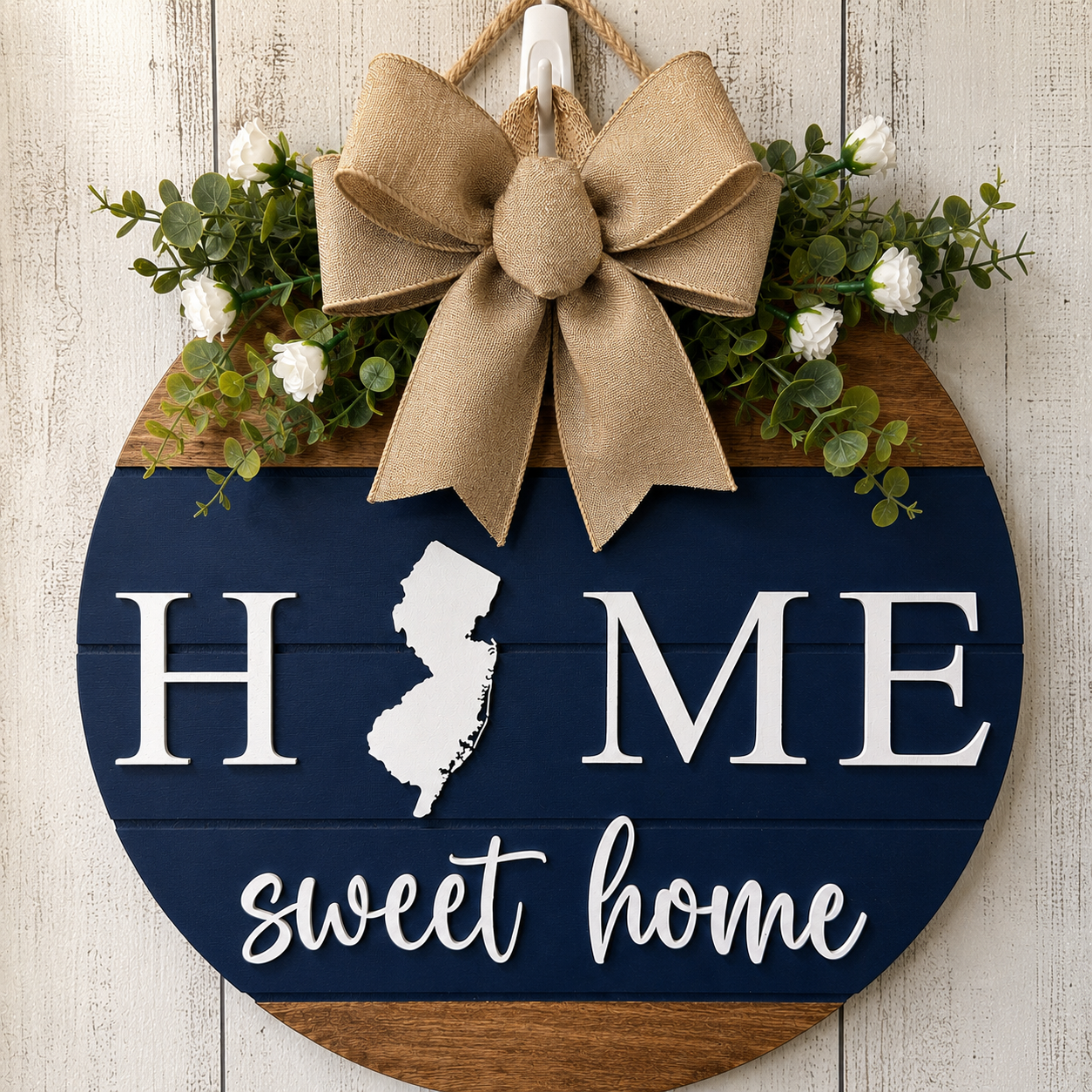 Door Sign - Custom State Home Sweet Home