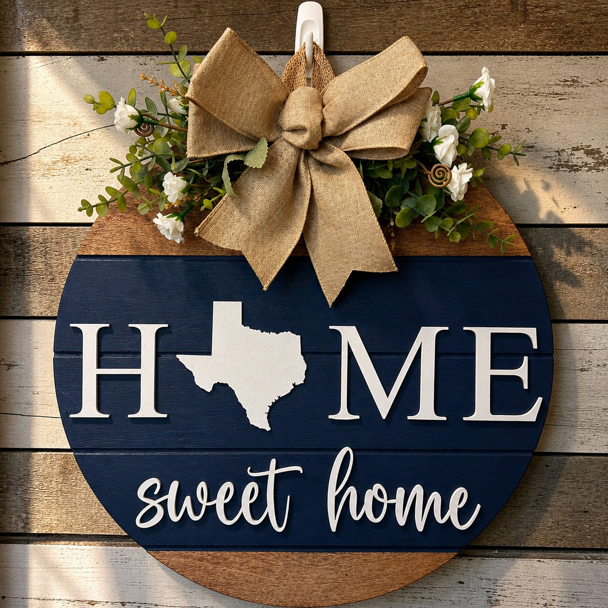 Door Sign - Custom State Home Sweet Home