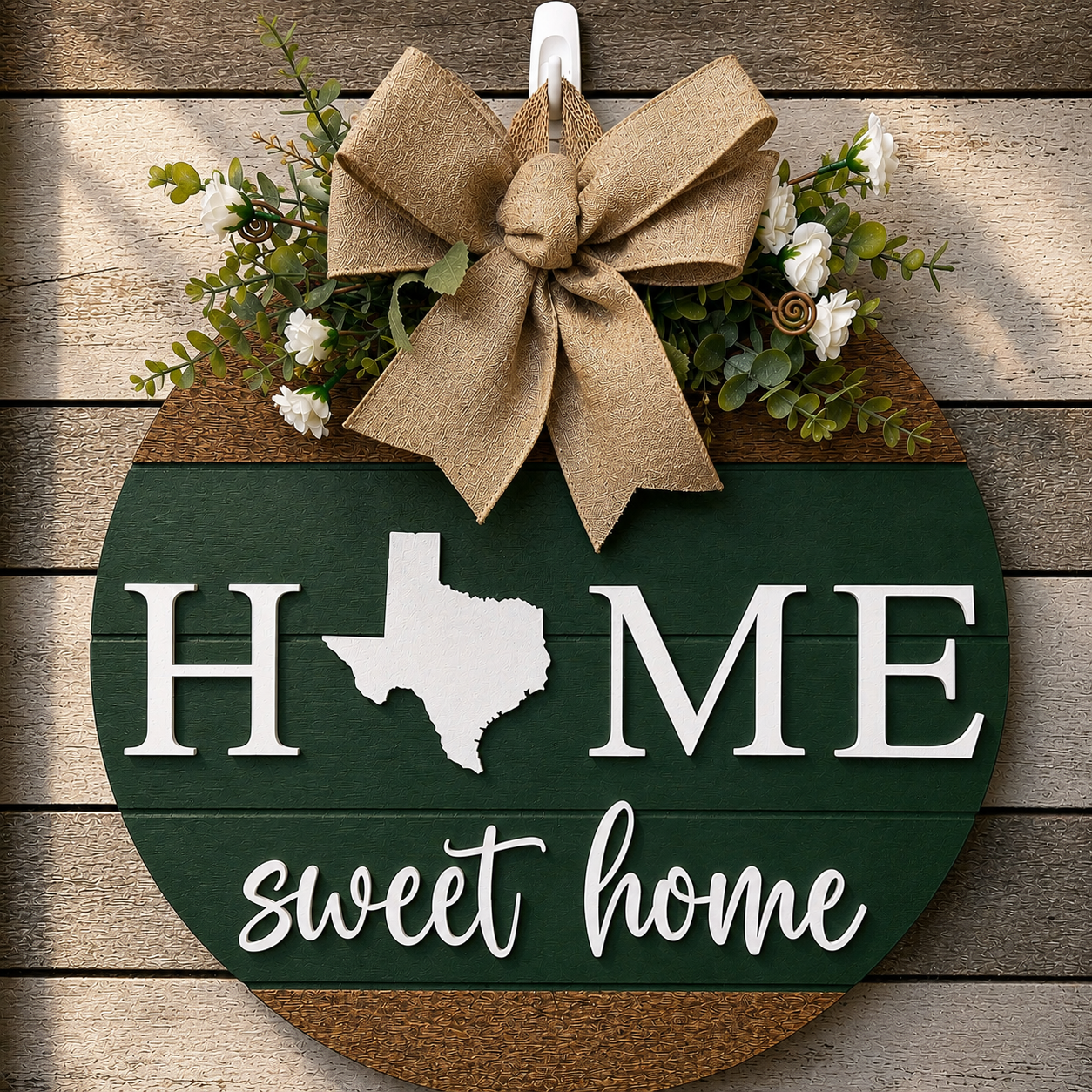 Door Sign - Custom State Home Sweet Home