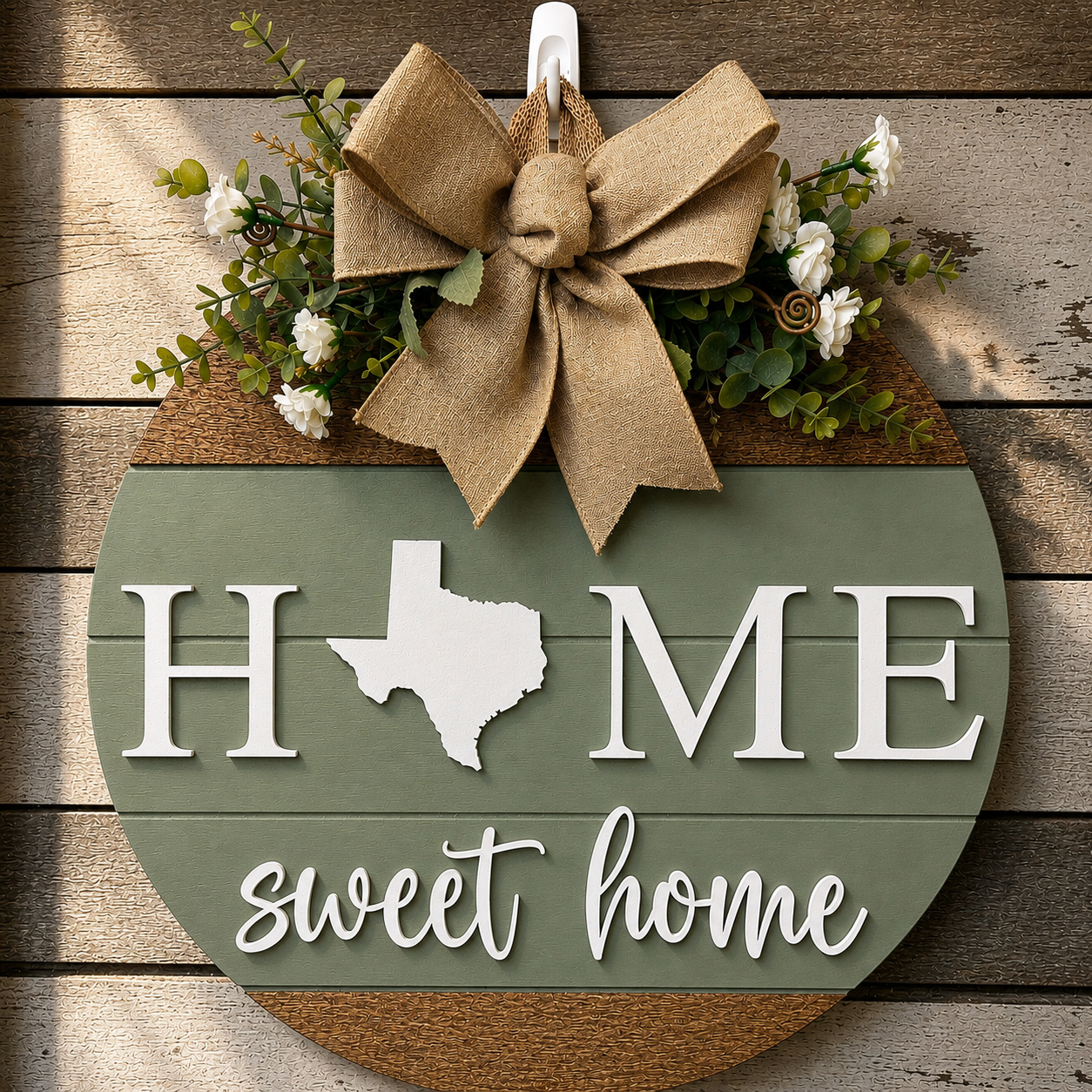 Door Sign - Custom State Home Sweet Home