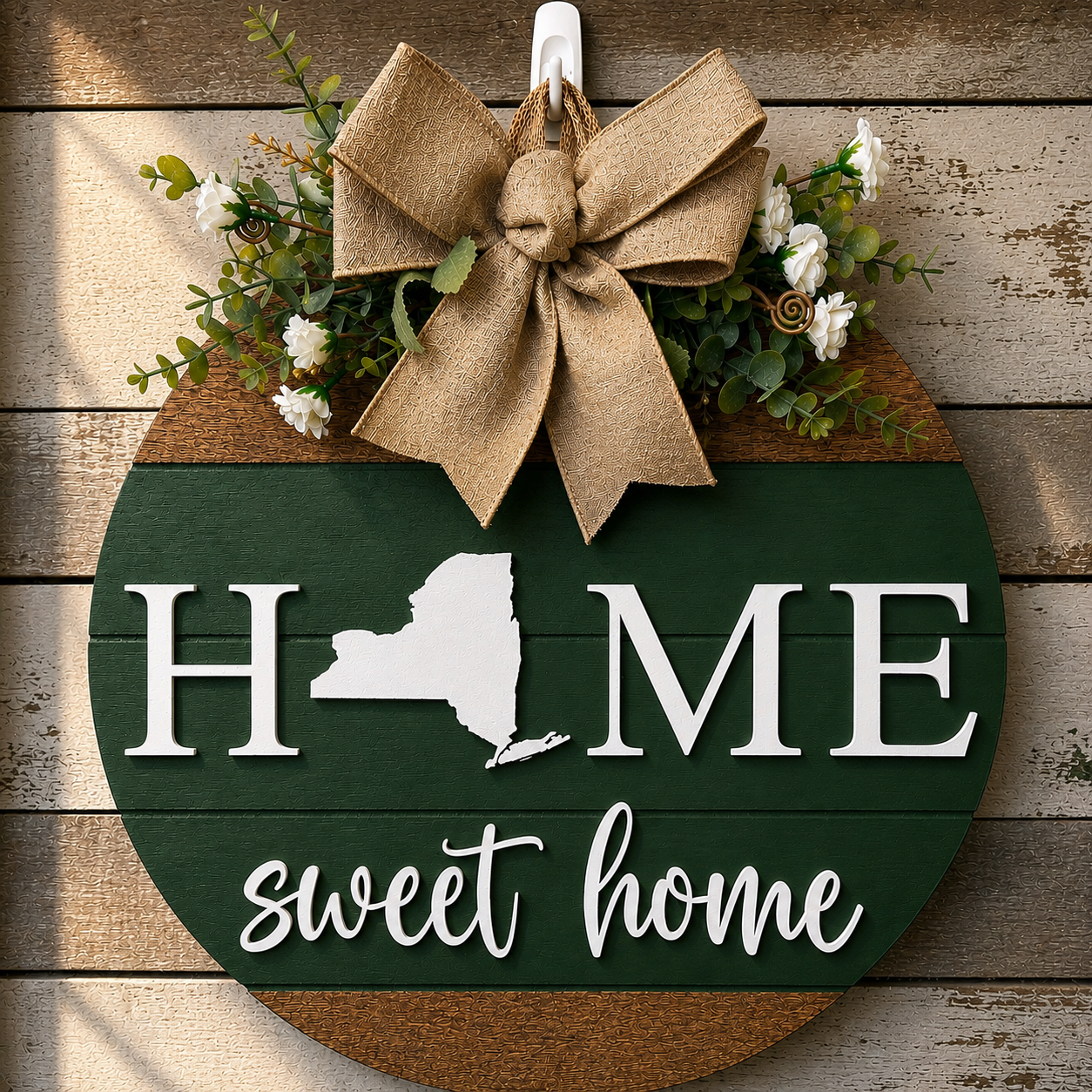 Door Sign - Custom State Home Sweet Home