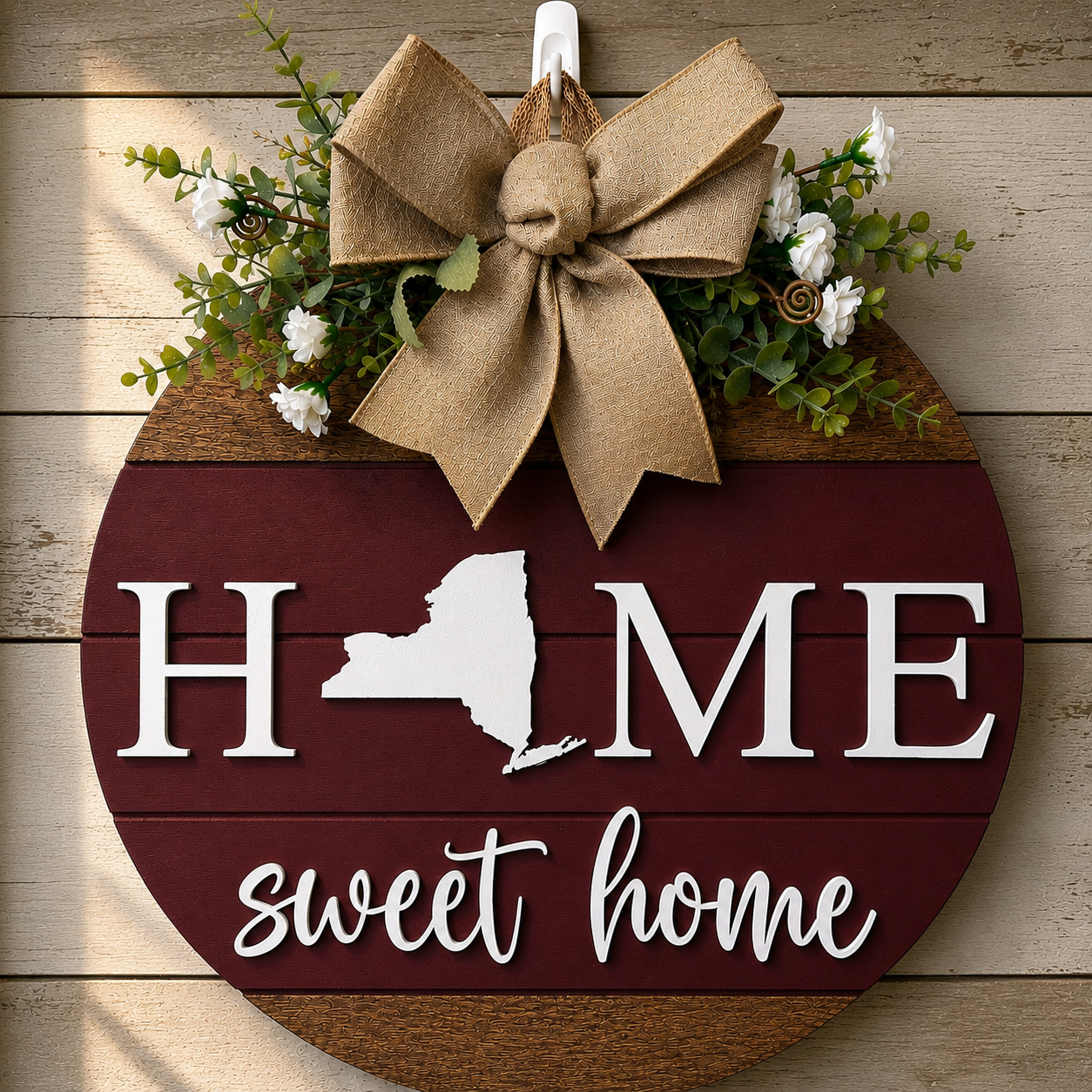 Door Sign - Custom State Home Sweet Home
