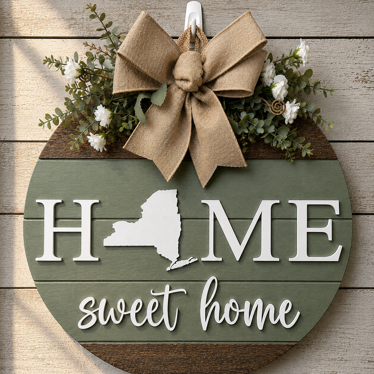 Door Sign - Custom State Home Sweet Home