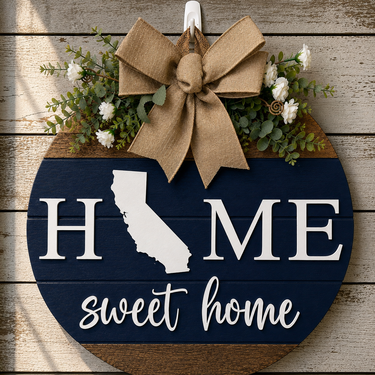 Door Sign - Custom State Home Sweet Home