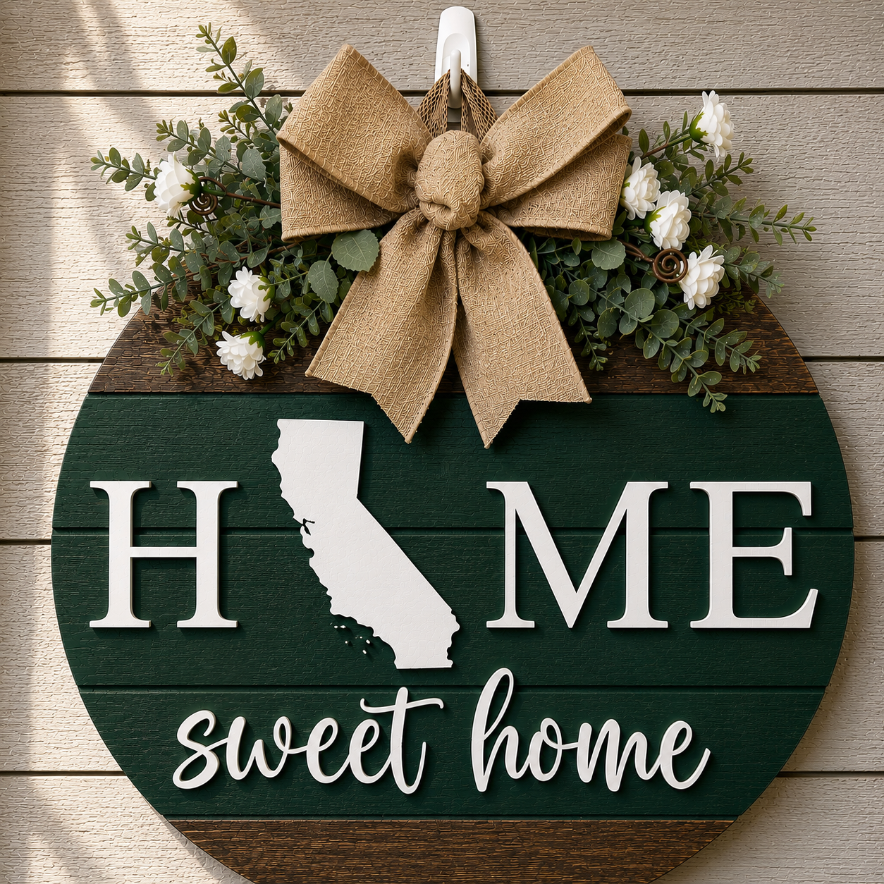 Door Sign - Custom State Home Sweet Home
