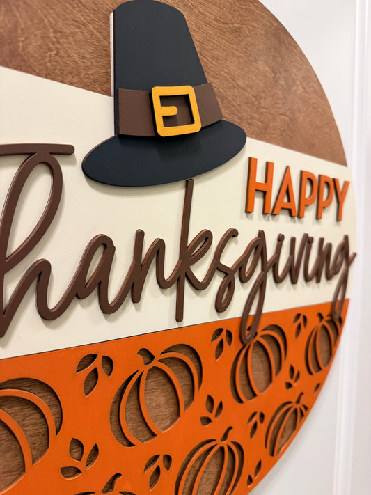 Door Hanger - Pilgrim Thanksgiving