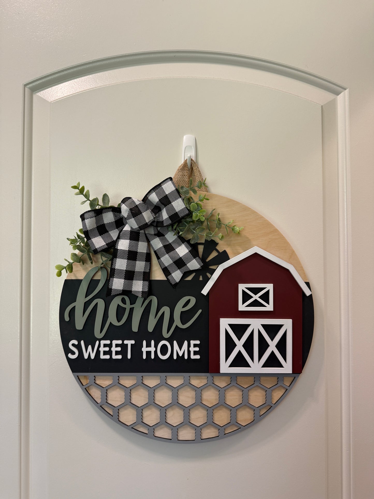 Door Hanger - Rustic Barn Home Sweet Home