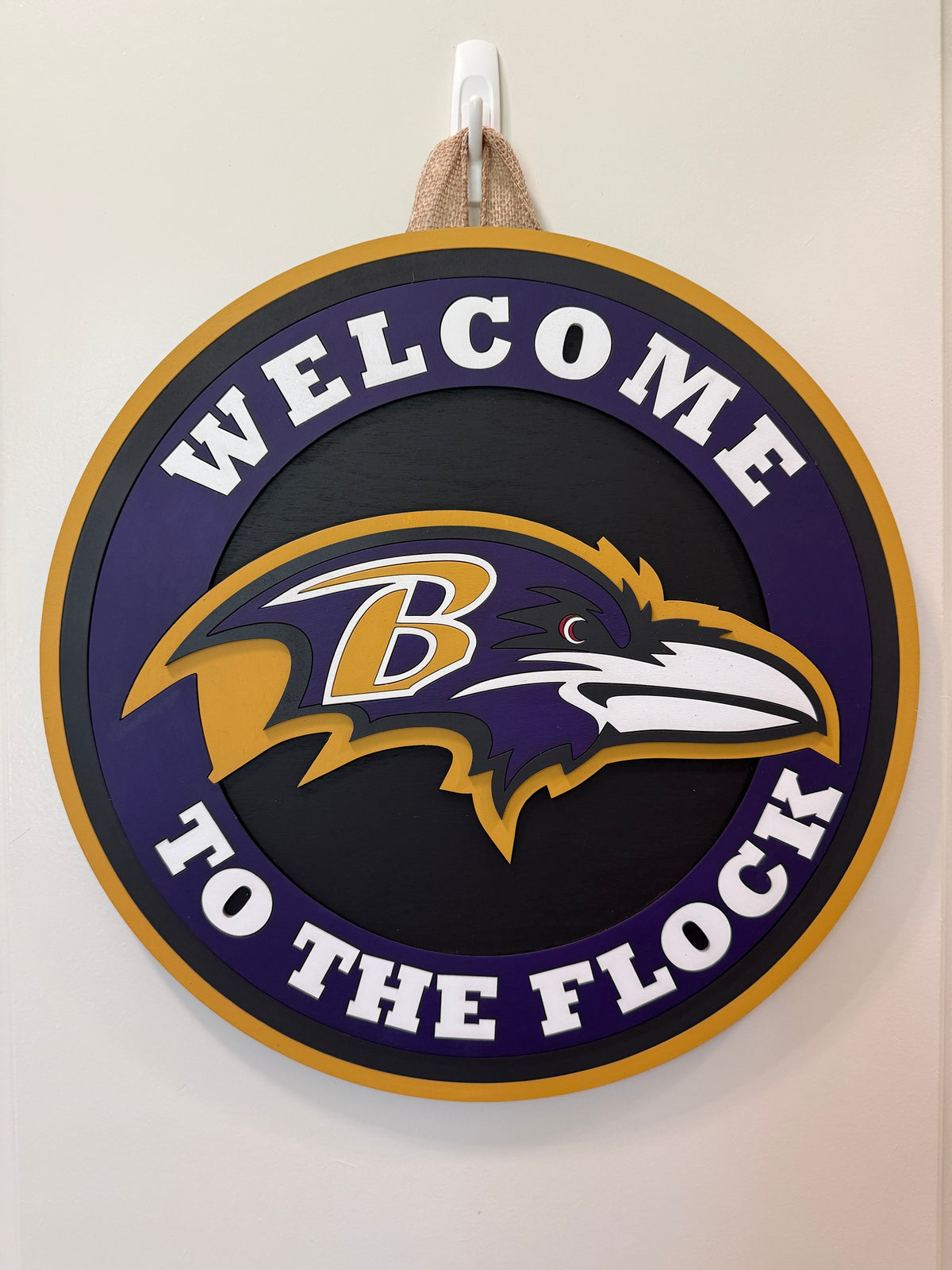 Door Hanger - Baltimore Ravens Welcome