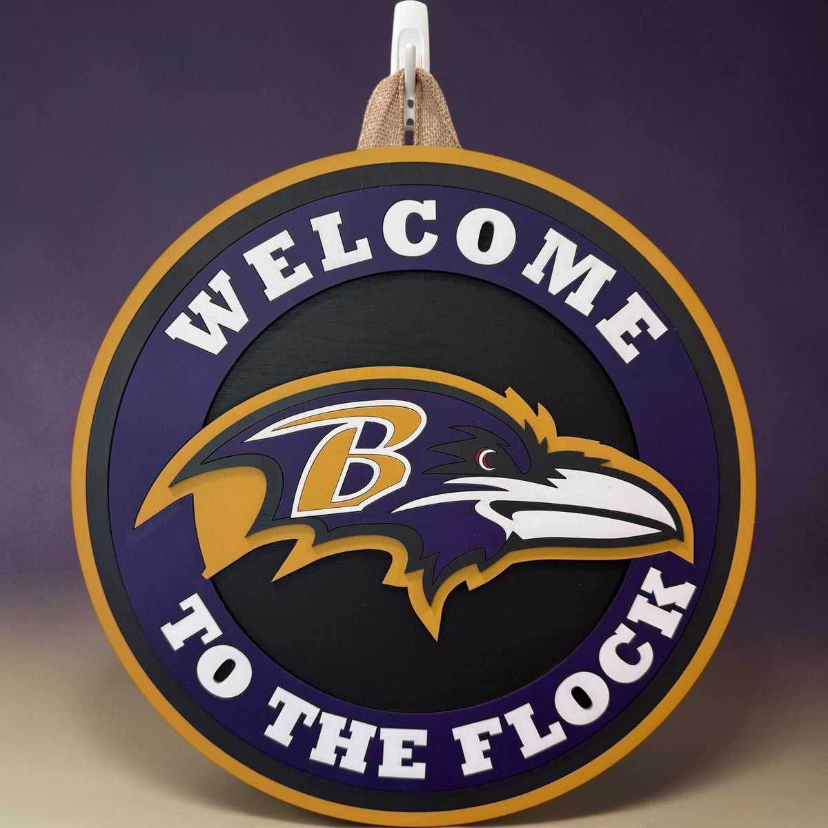 Door Hanger - Baltimore Ravens Welcome