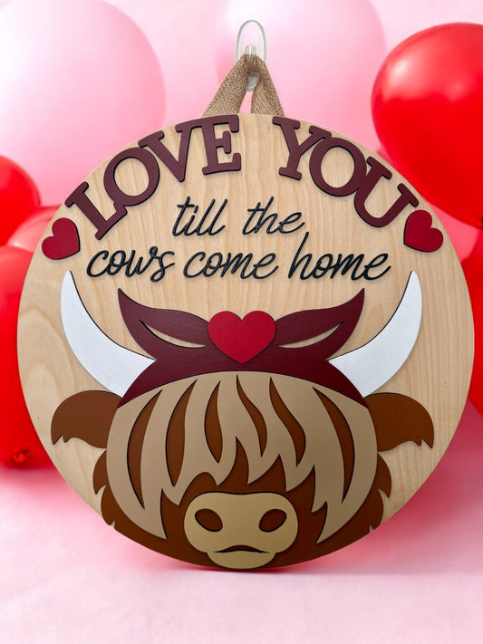 Door Hanger - Love You Cows