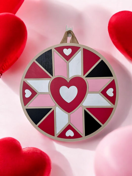 Door Hanger - Valentine's Barn Quilt