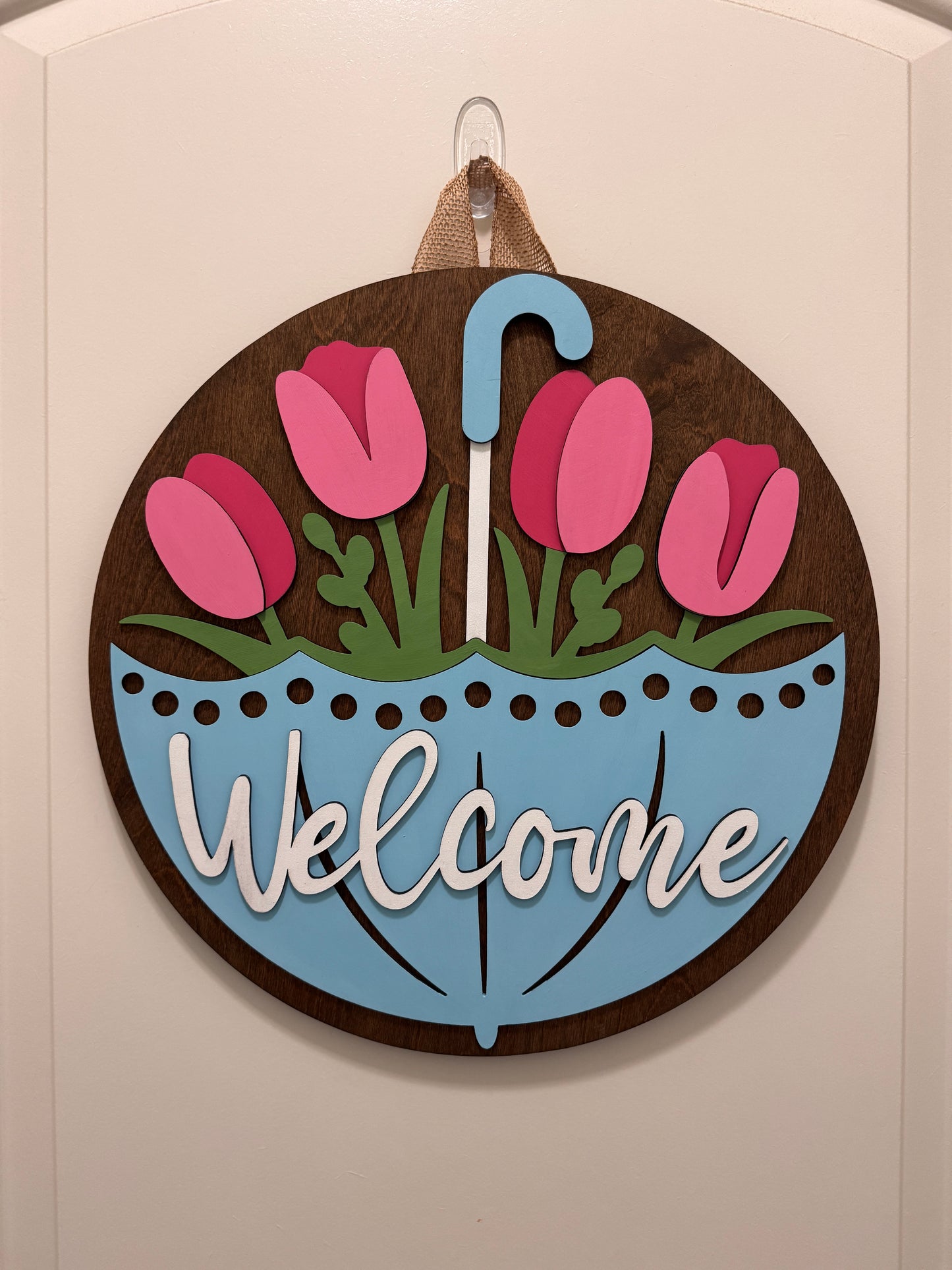 Door Hanger - A Tulip Welcome