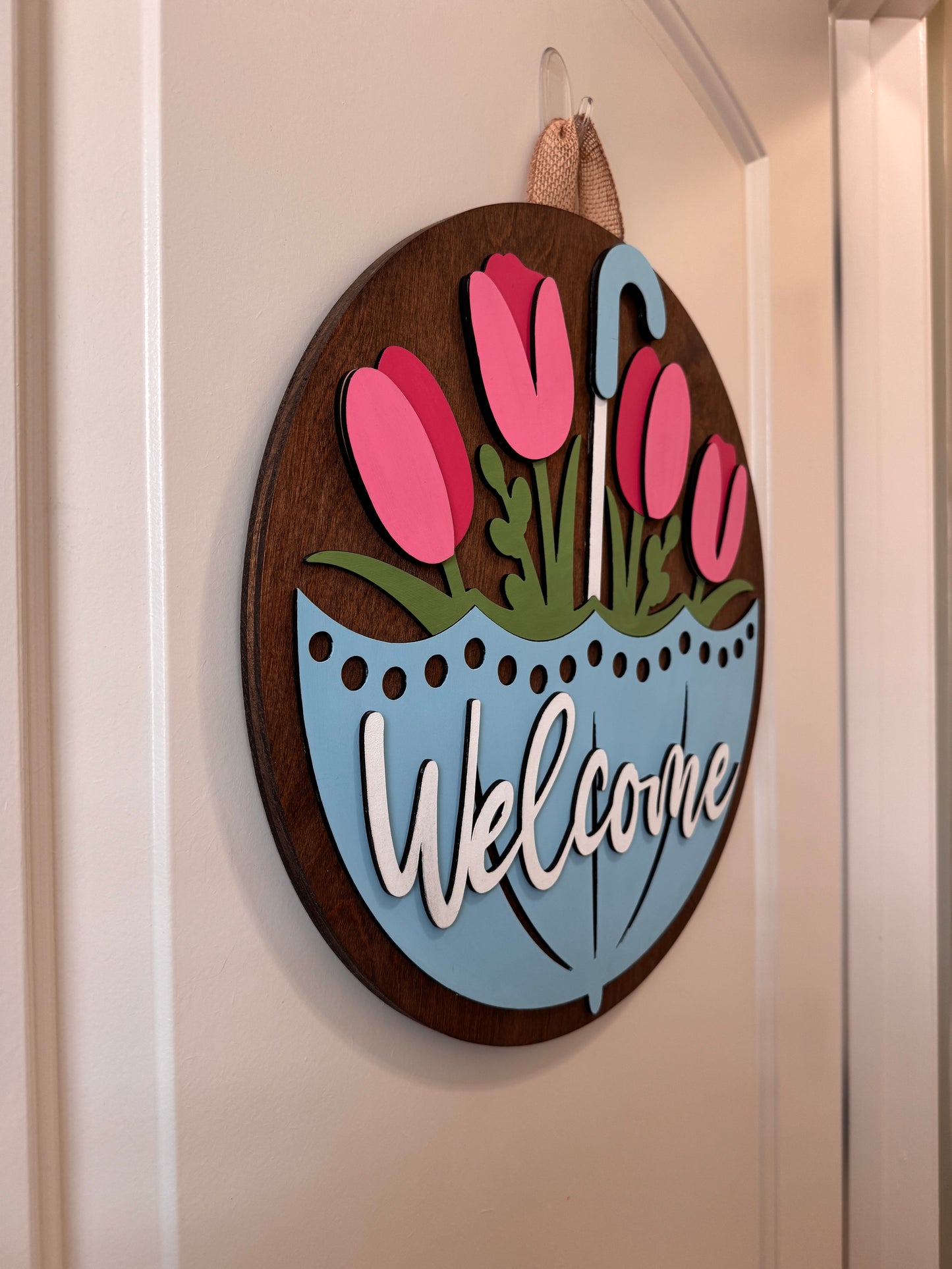 Door Hanger - A Tulip Welcome