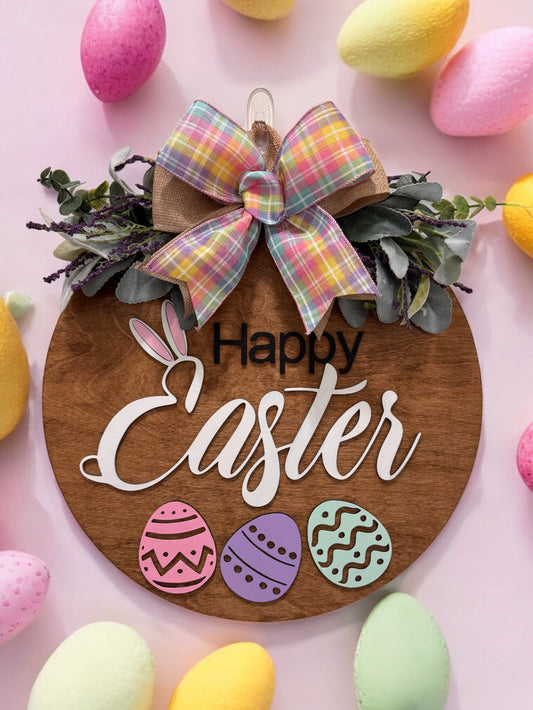 Door Hanger - Happy Easter Eggs!