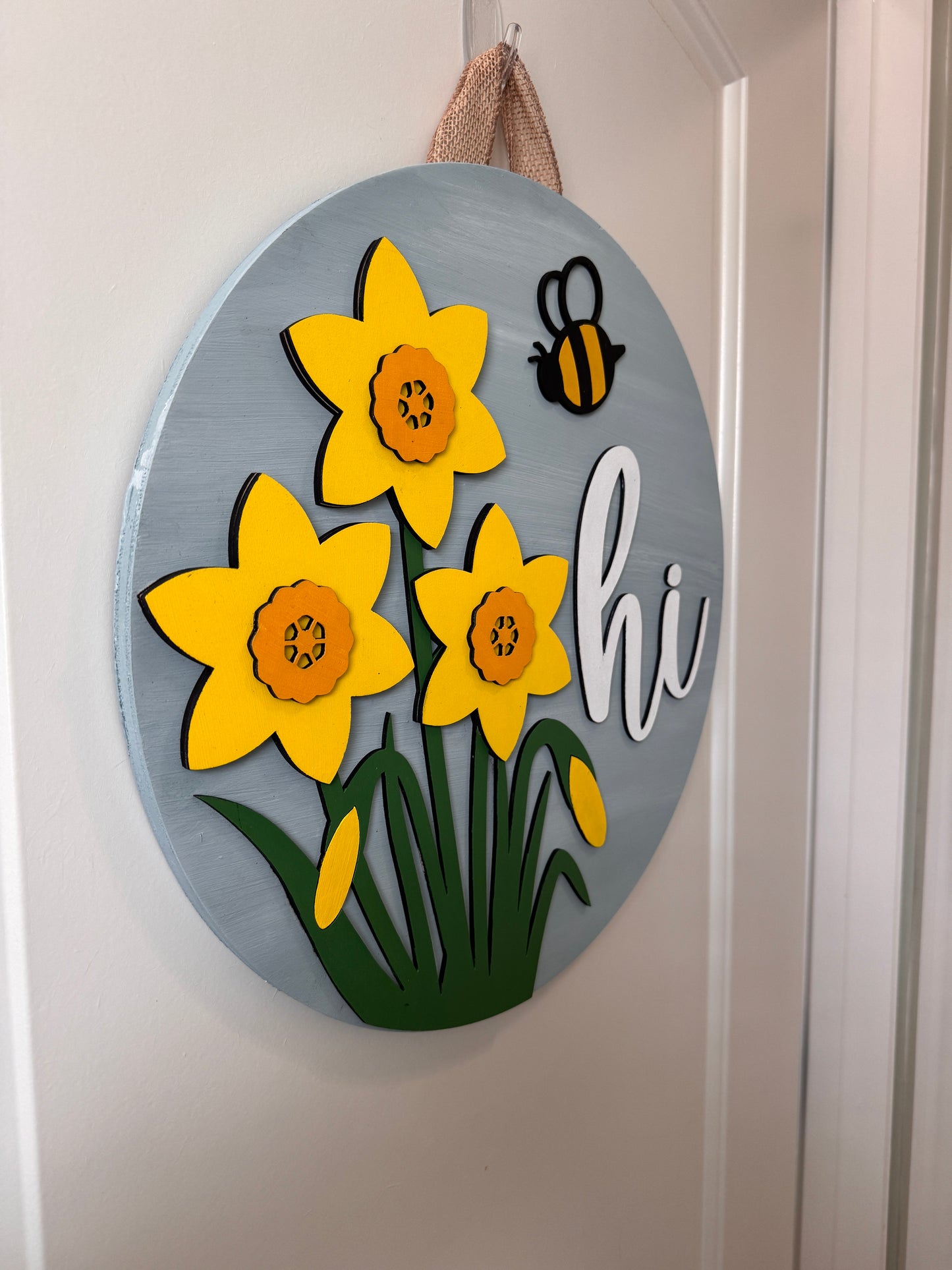 Door Hanger - Hi Daffodil