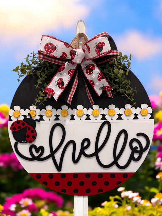 Door Hanger - Hello Ladybug