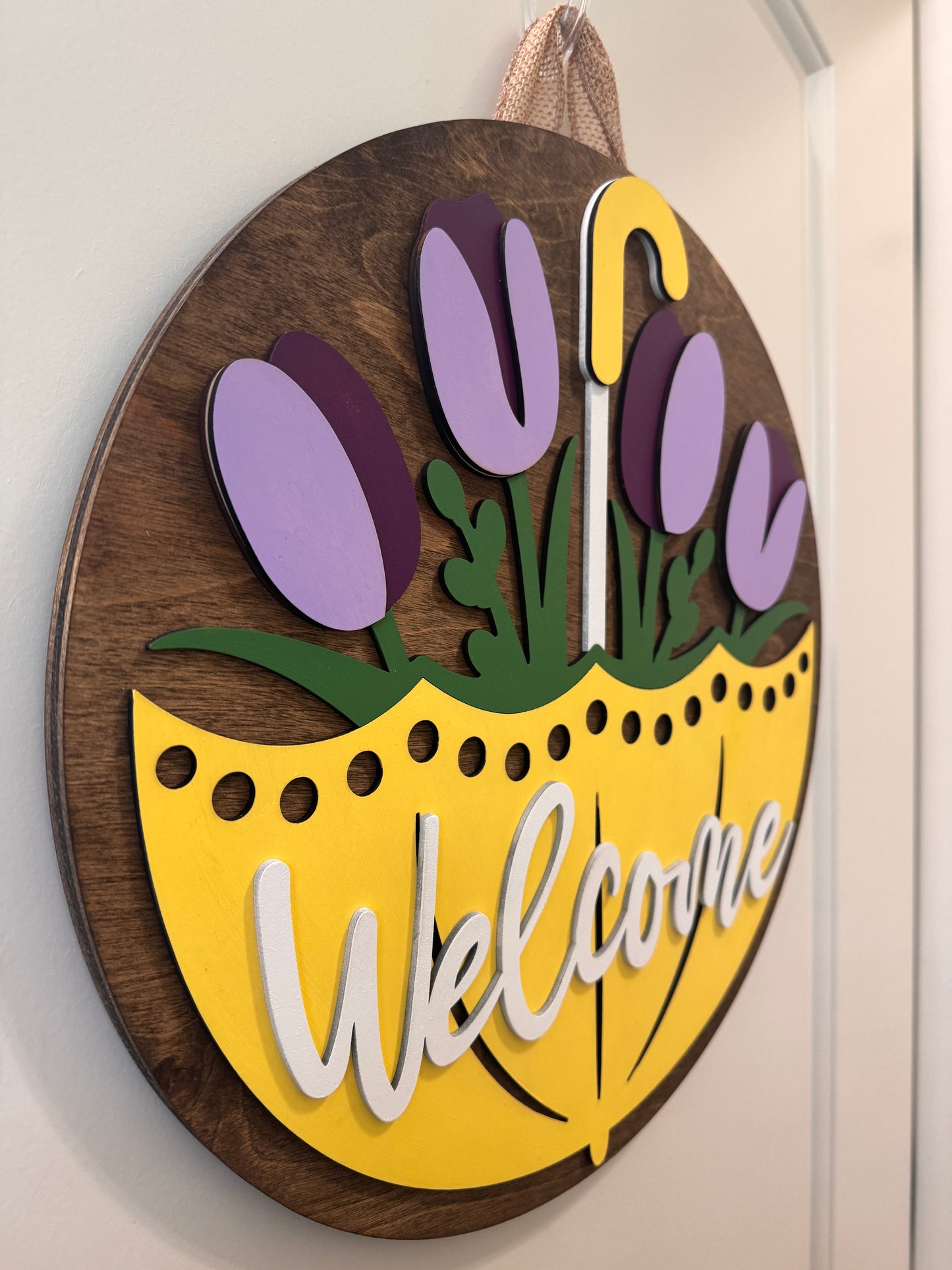Door Hanger - A Tulip Welcome