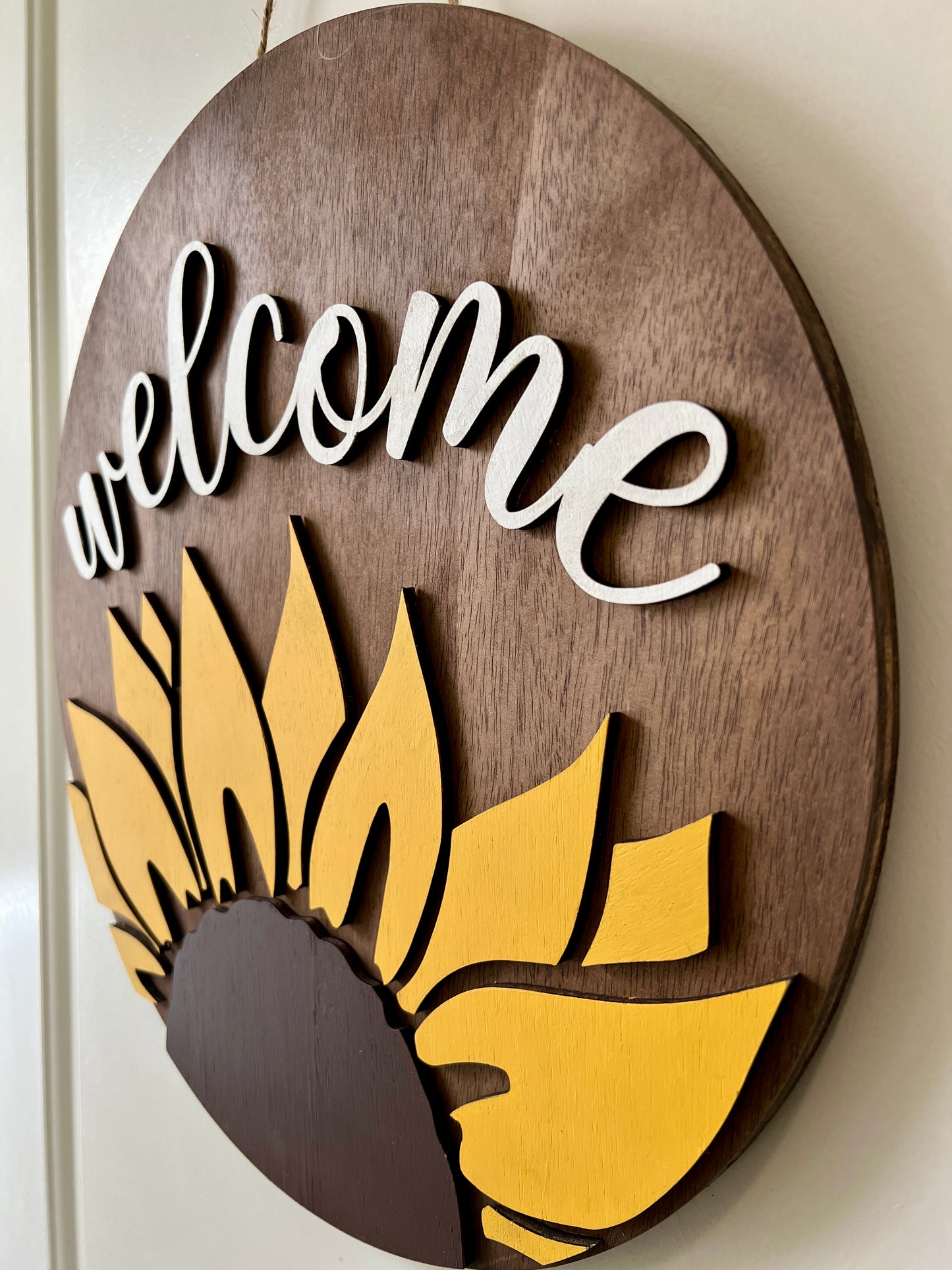 Door Hanger - Welcome Sunflower