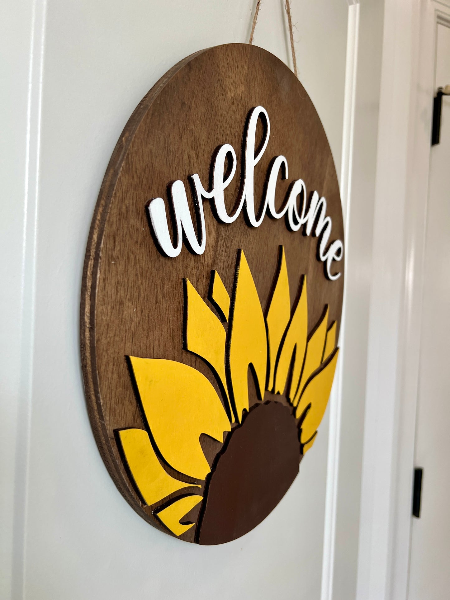 Door Hanger - Welcome Sunflower