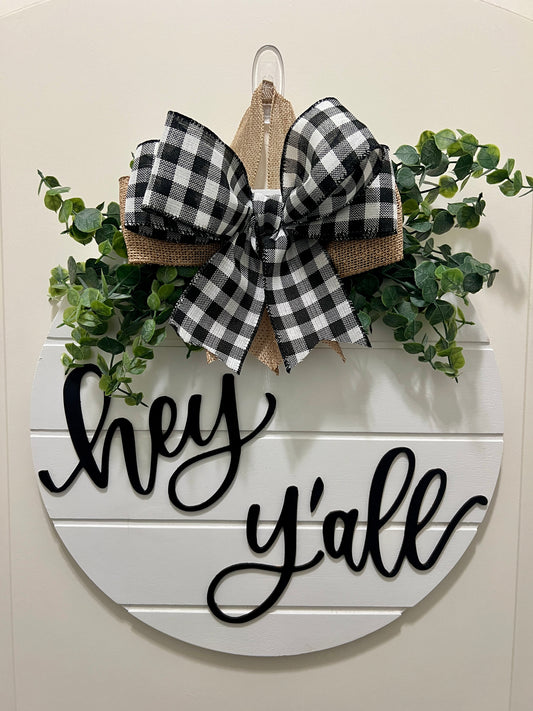 Door Hanger - Hey Y'All