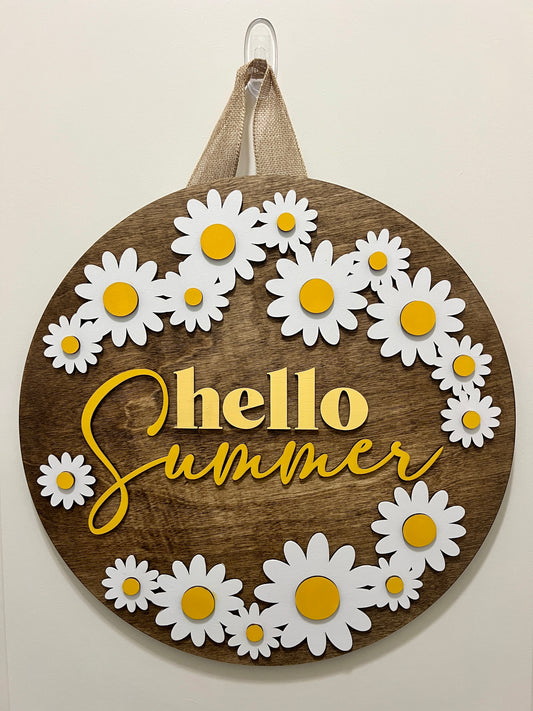 Door Hanger - Hello Summer Daisy