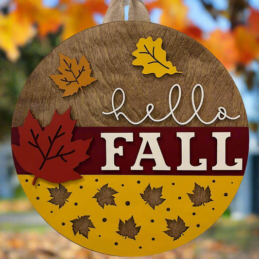 Door Hanger - Hello Fall (Maple)