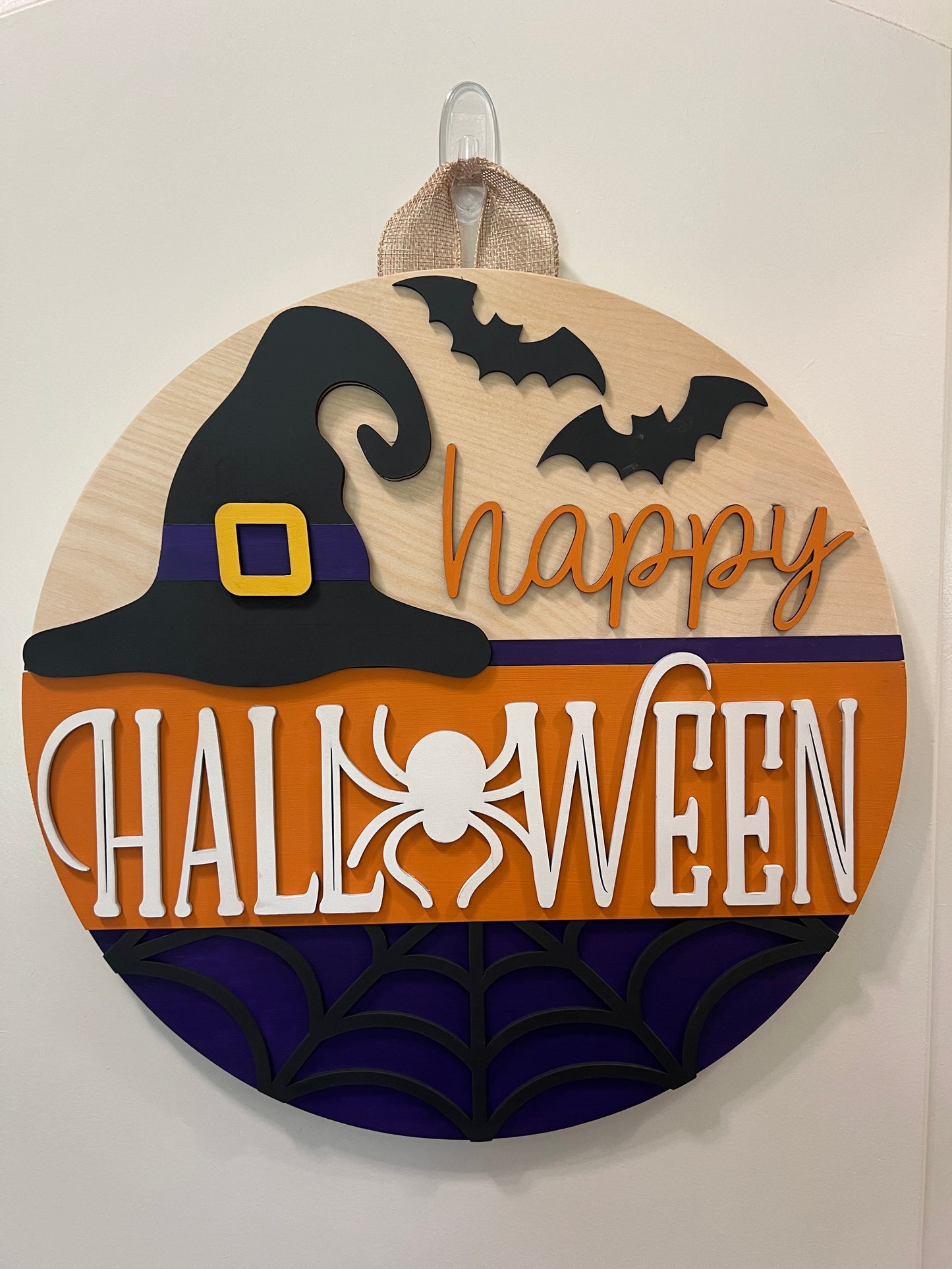 Door Hanger - Happy Halloween (Witches Hat)