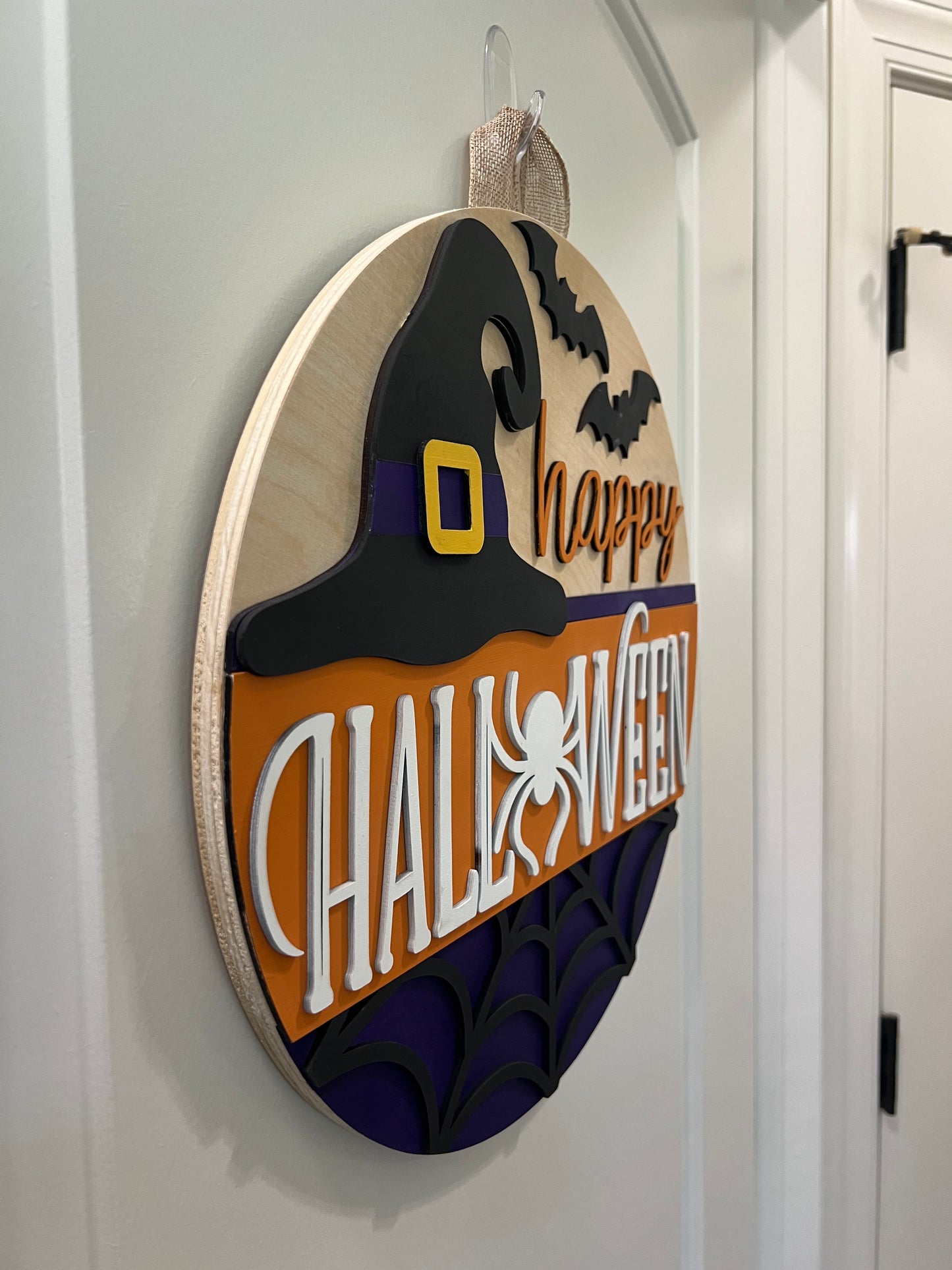 Door Hanger - Happy Halloween (Witches Hat)