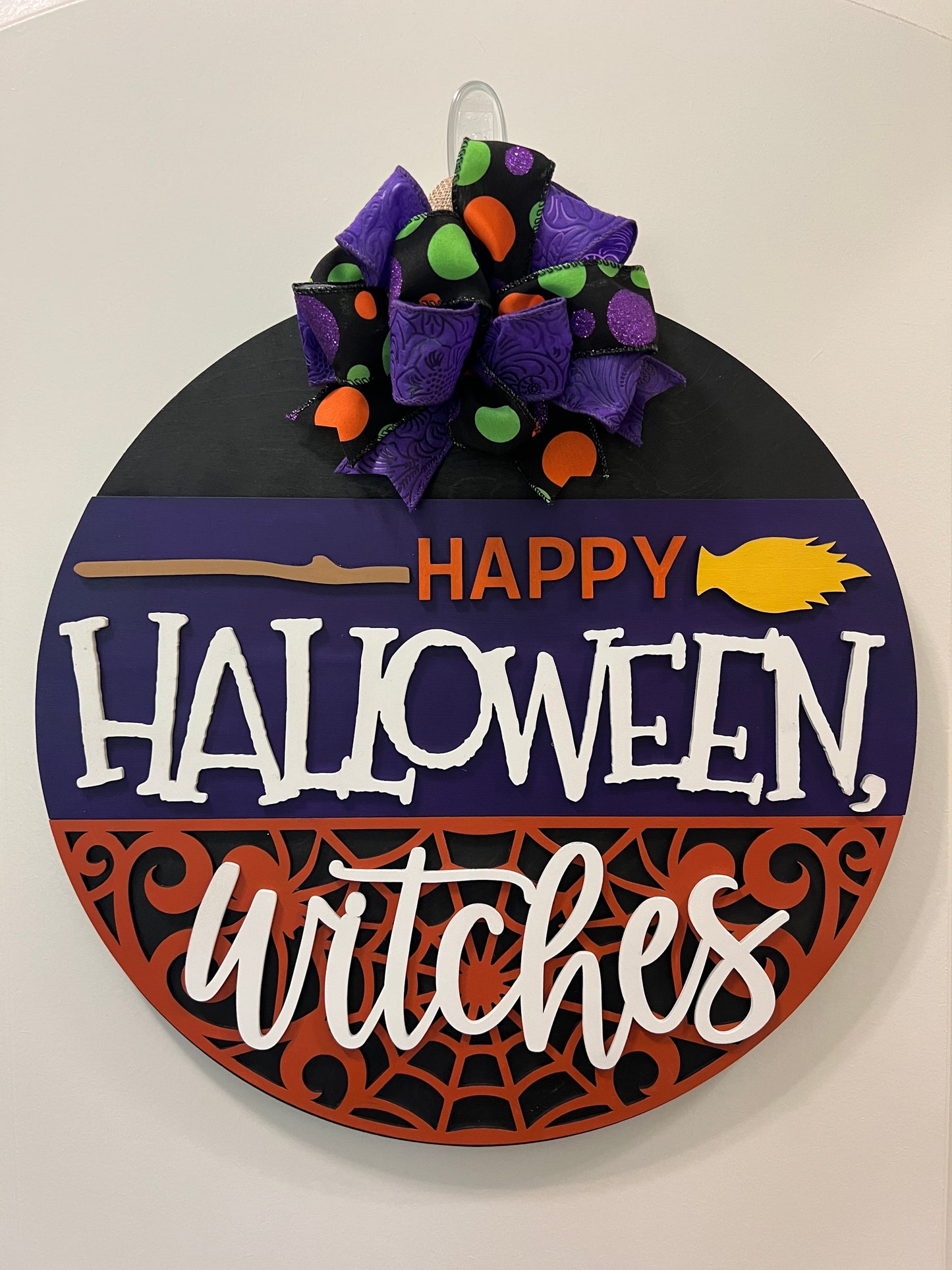 Door Hanger - Happy Halloween, Witches