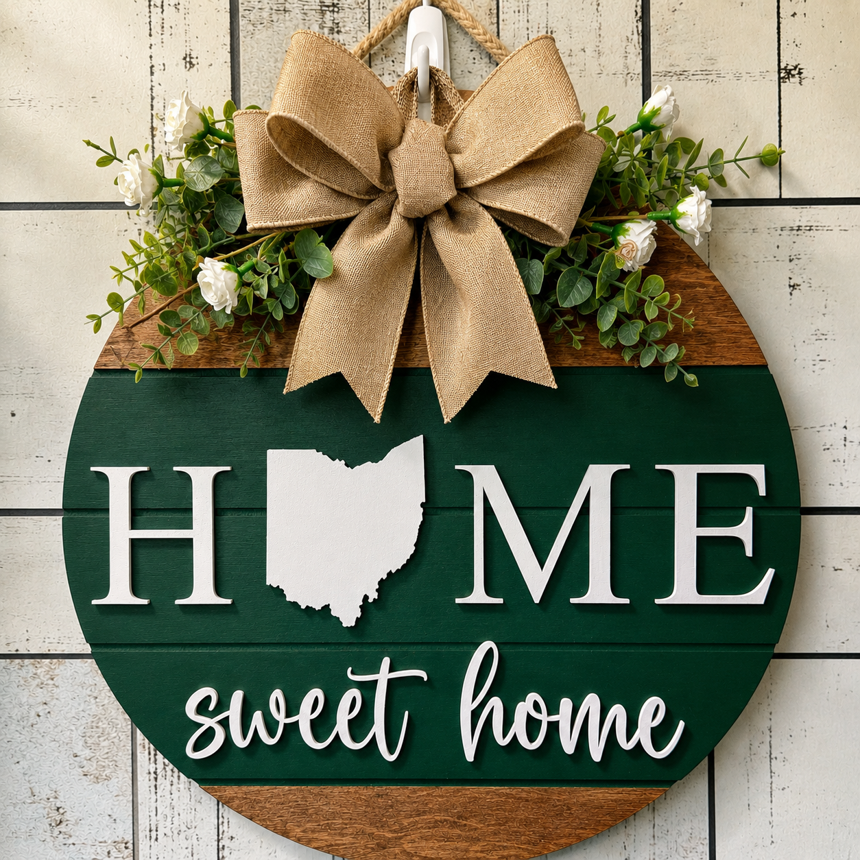 Door Sign - Custom State Home Sweet Home